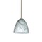 Besa Lighting Vila Stem Pendant, Marble Grigio, Satin Nickel Finish, 1x60W Incandescent 1TT-4470MG-SN - alternate 1
